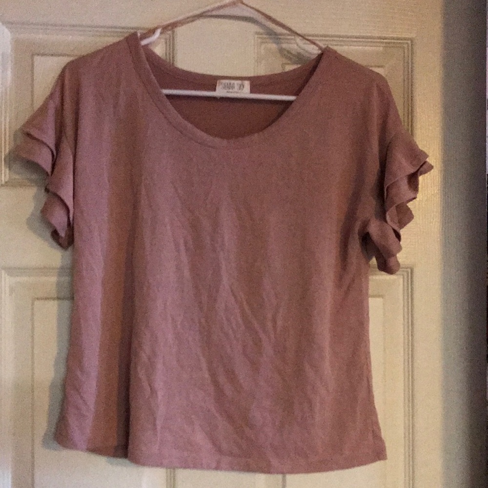 Blush Ruffle Shirt